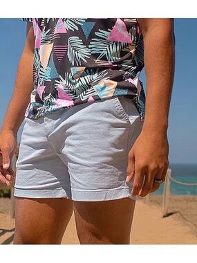 Chubbies Light Blue Women's Elastic Waist Shorts